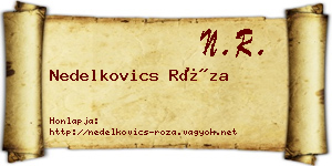 Nedelkovics Róza névjegykártya