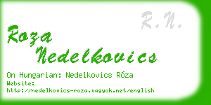 roza nedelkovics business card